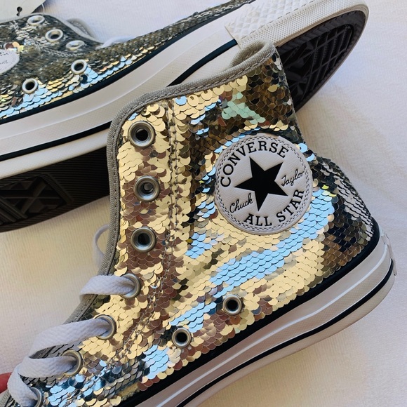 Converse All Star Chuck Taylor Sequin High-Tops - Picture 2 of 5